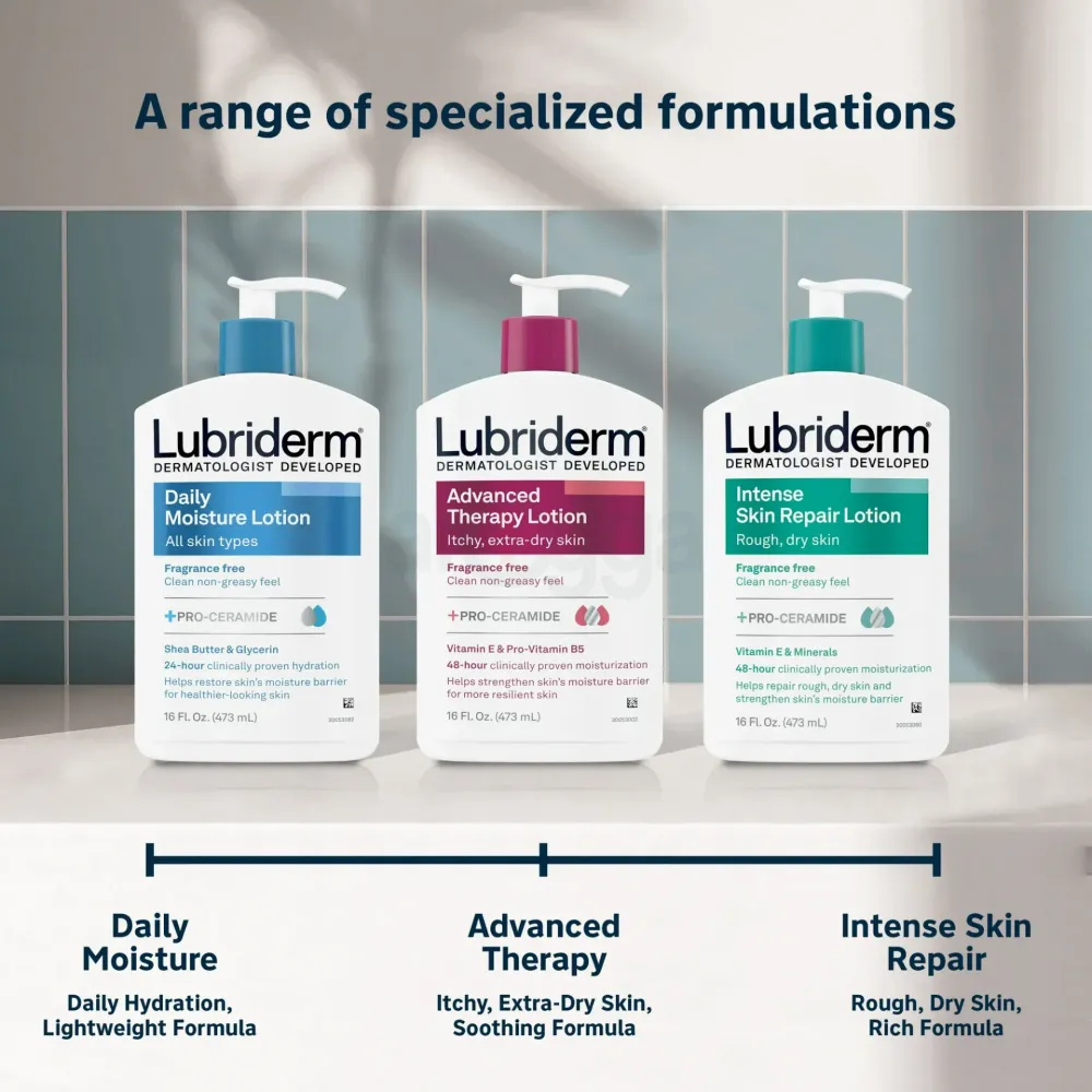 Lubriderm Daily Moisture Lotion for All Skin Types with Shea Butter & Glycerin  