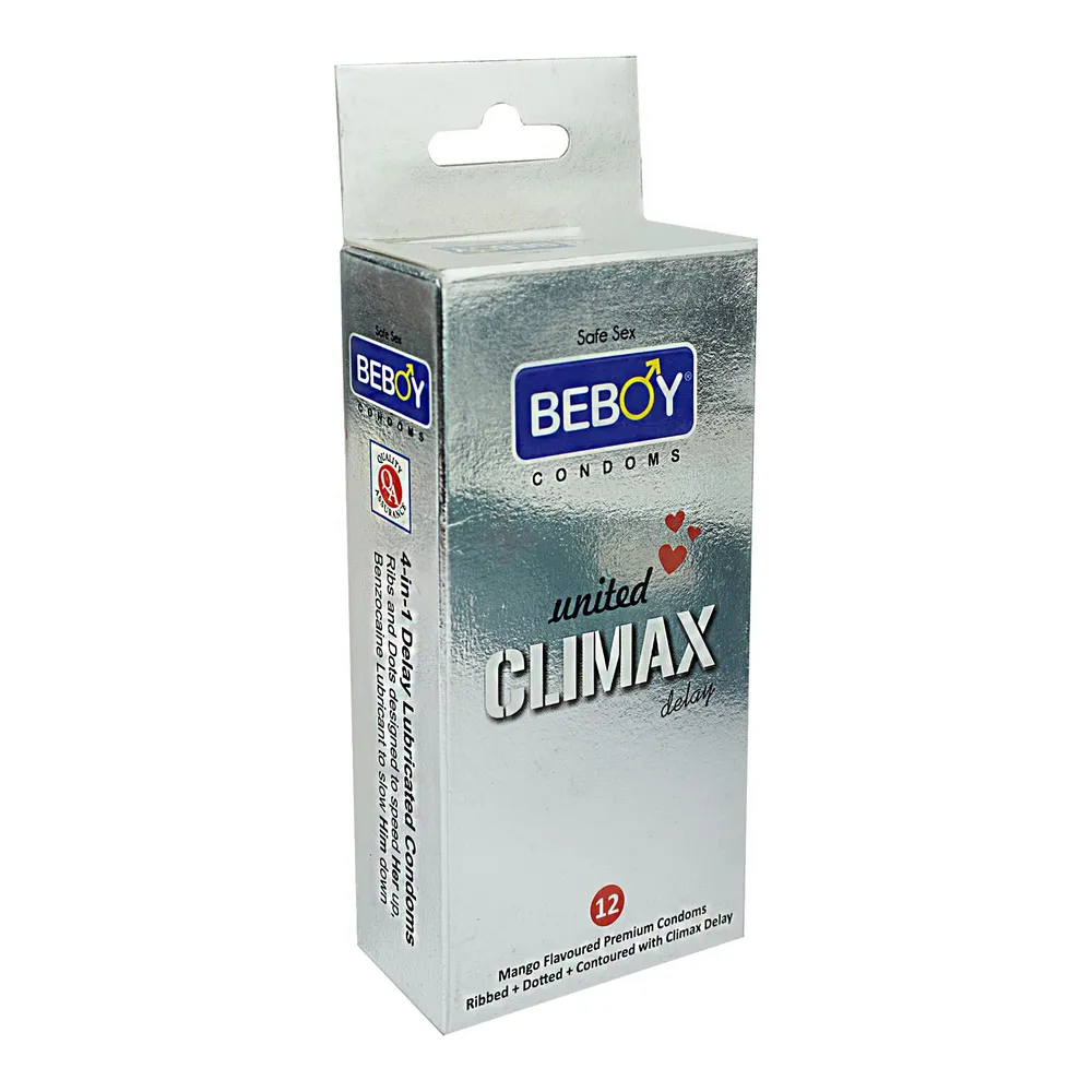 Beboy United Climax Delay 4in1(Mango Flavored) Condom - 12Pcs Pack(India)  