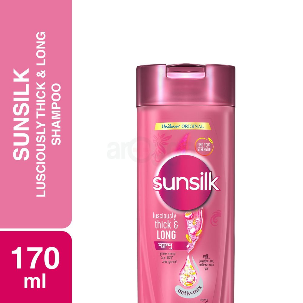 Sunsilk Shampoo Lusciously Thick & Long 170ml (Tk 50 Off)  