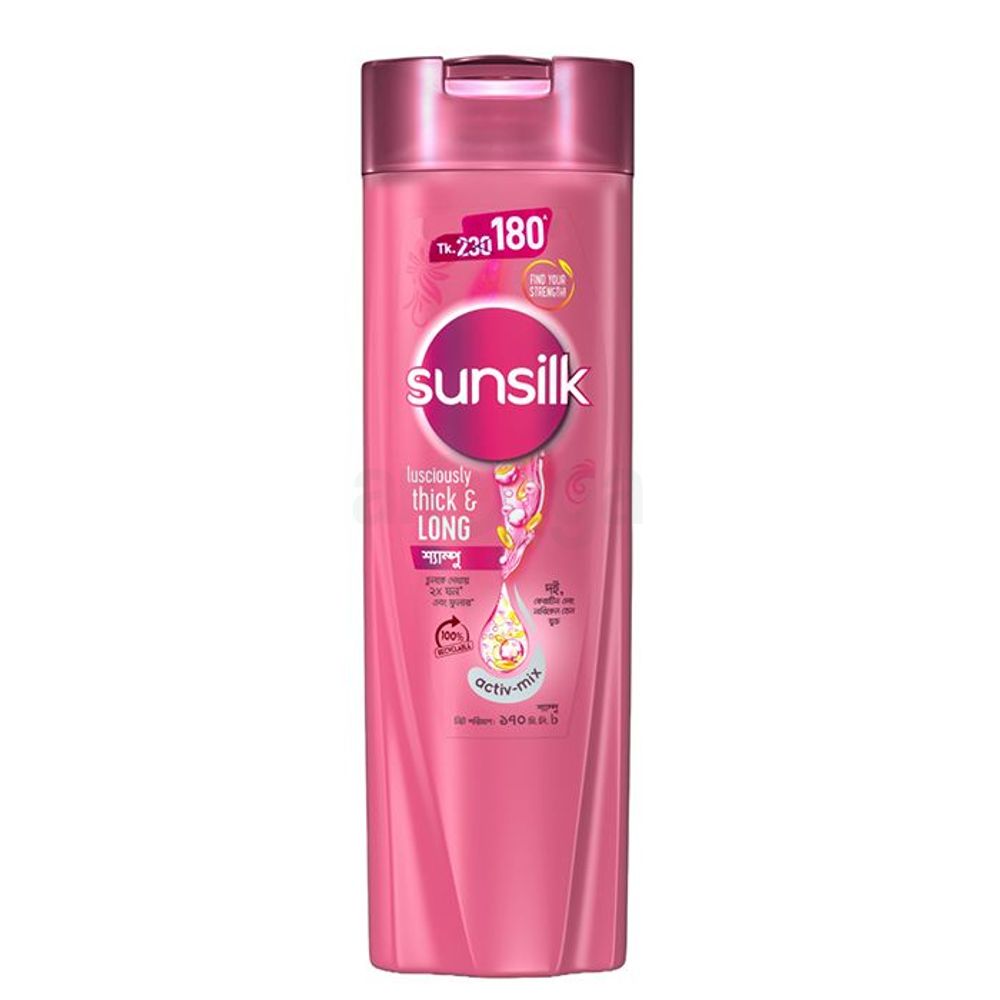 Sunsilk Shampoo Lusciously Thick & Long 170ml (Tk 50 Off)  