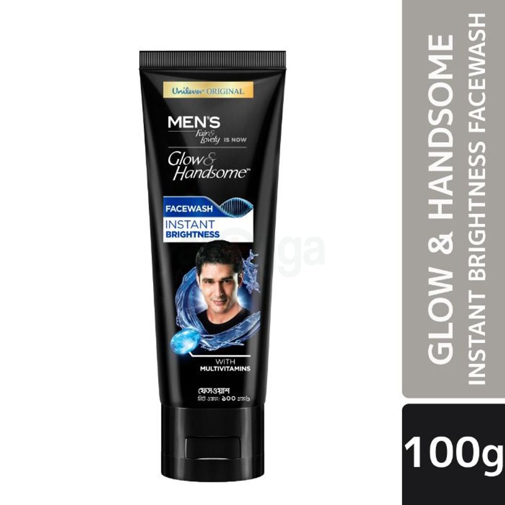 Men's Glow & Handsome Instant Brightness Facewash 100g  