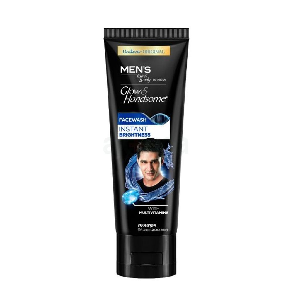 Men's Glow & Handsome Instant Brightness Facewash 100g  