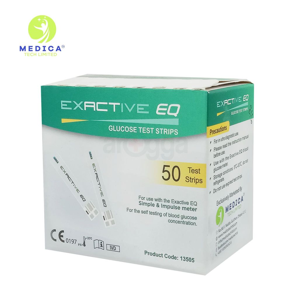 Exactive EQ Blood Glucose Strip 50's (Medica)  