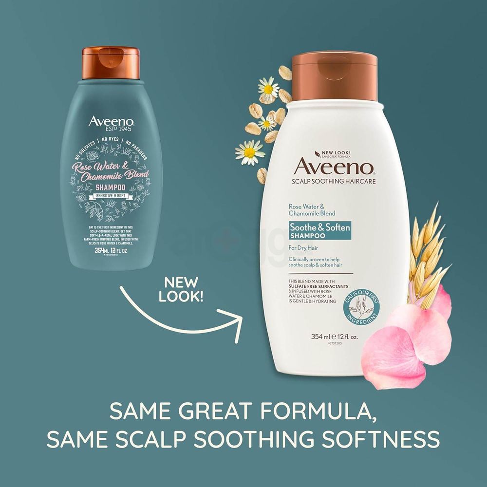 Aveeno Gentle Moisture + Rose Water & Chamomile Blend Shampoo  