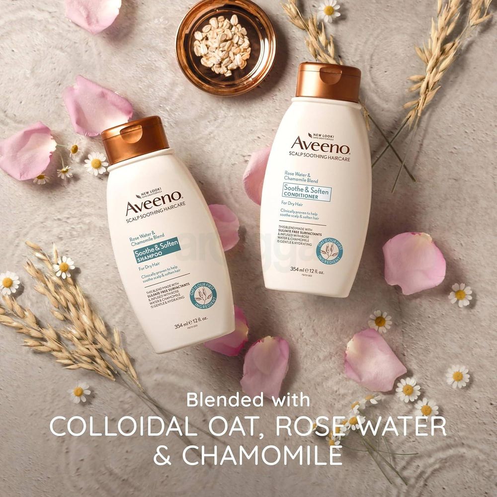 Aveeno Gentle Moisture + Rose Water & Chamomile Blend Shampoo  