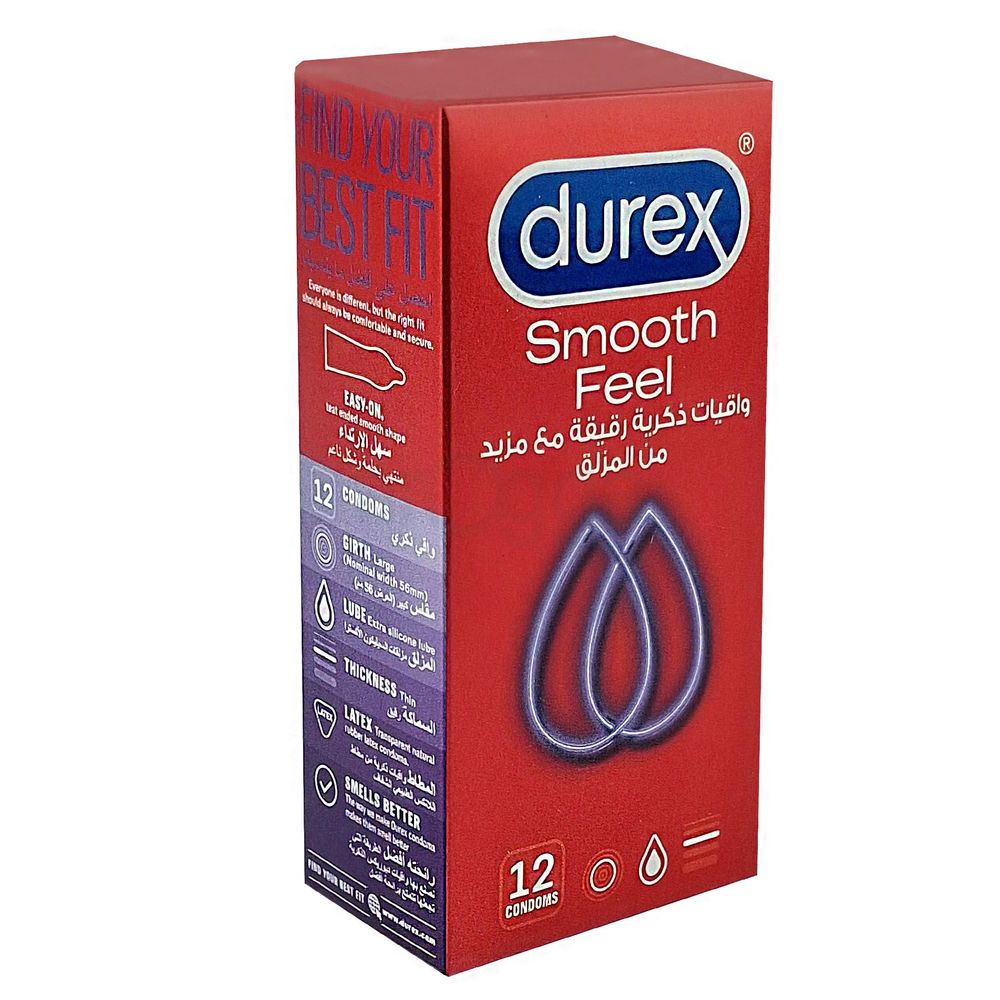 Durex Smooth Feel With Extra Lubrication Condom - 12Pcs Pack  