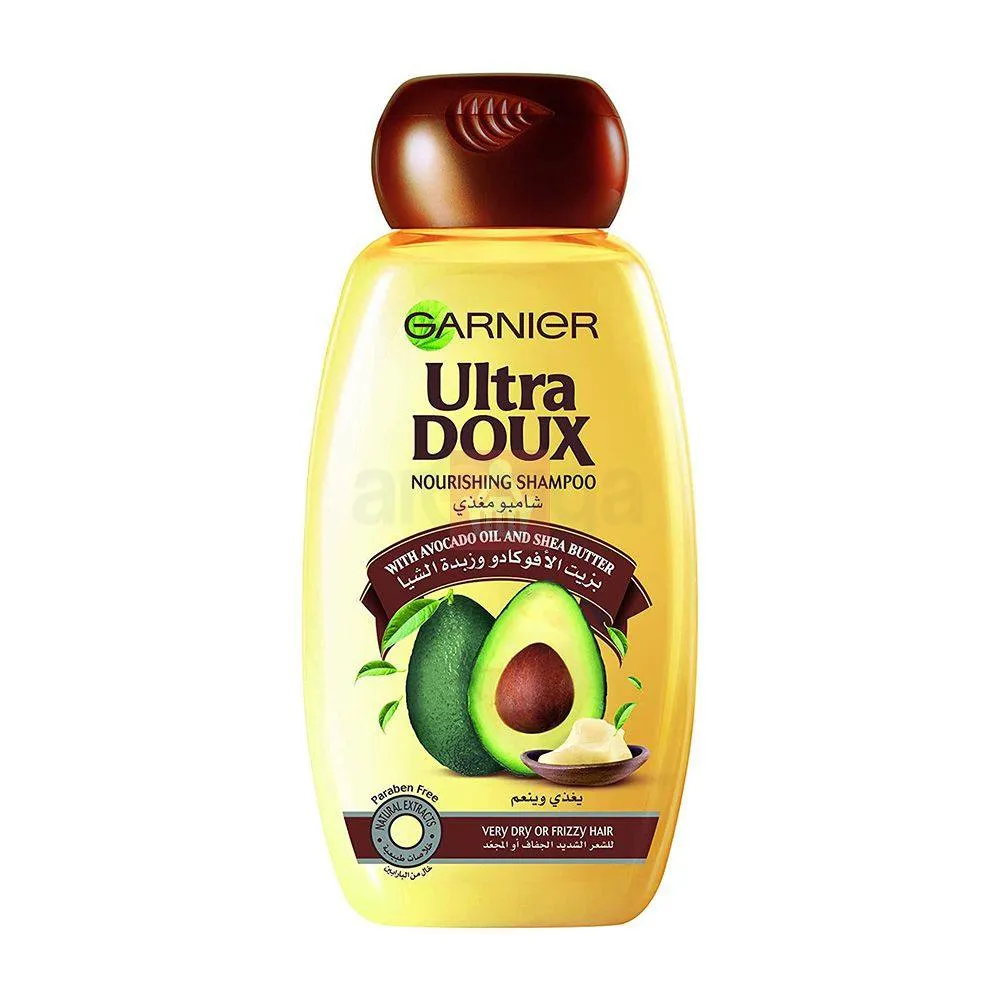 Garnier Ultra Doux Nourishing Shampoo with Avocado Oil and Shea Butter for Very Dry or Fizzy Hair 400ml  