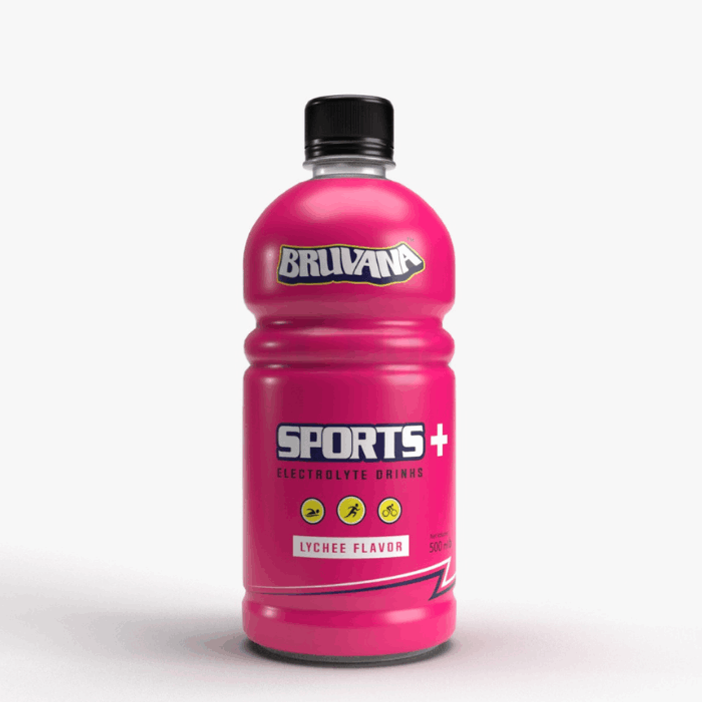Bruvana Sports+ Electrolyte Beverage (Litchi Flavor) 500ml  