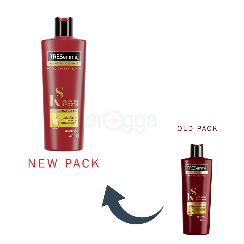 Tresemme Keratin Smooth Shampoo with Marula Oil for Soft & Shiny Hair 400ml  
