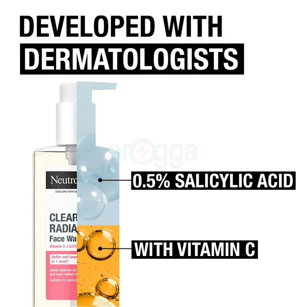 Neutrogena Clear & Radiant Face Wash with Vitamin C + 0.5% Salicylic Acid 200ml  