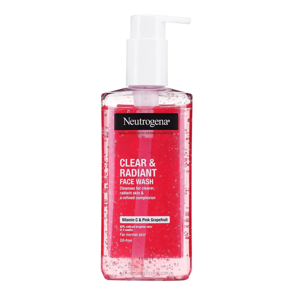 Neutrogena Clear & Radiant Oil Free Face Wash with Vitamin C & Pink Grapefruit for Normal Skin  