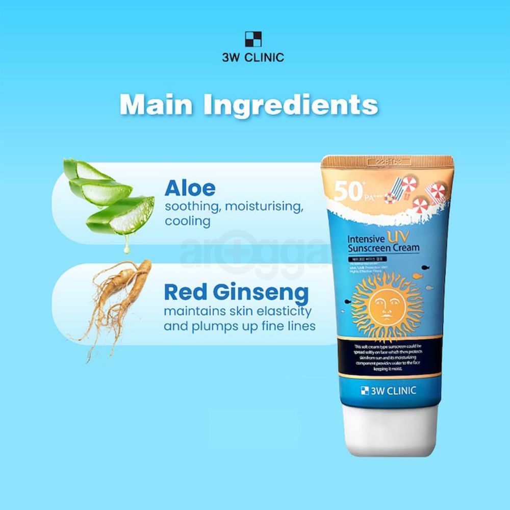 3W Clinic Intensive UV Sunblock Cream SPF 50+ PA+++  