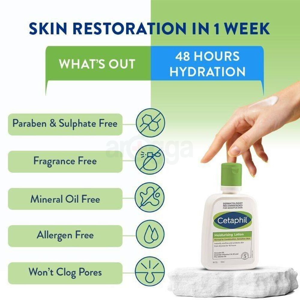 Cetaphil Moisturising Lotion for Normal to Combination, Sensitive Skin 100ml  