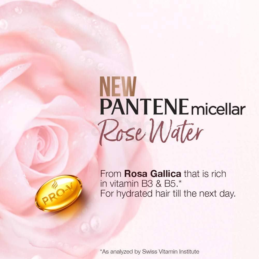 Pantene Micellar Detox & Hydrate Rose Water Extract Scalp Shampoo 530ml  