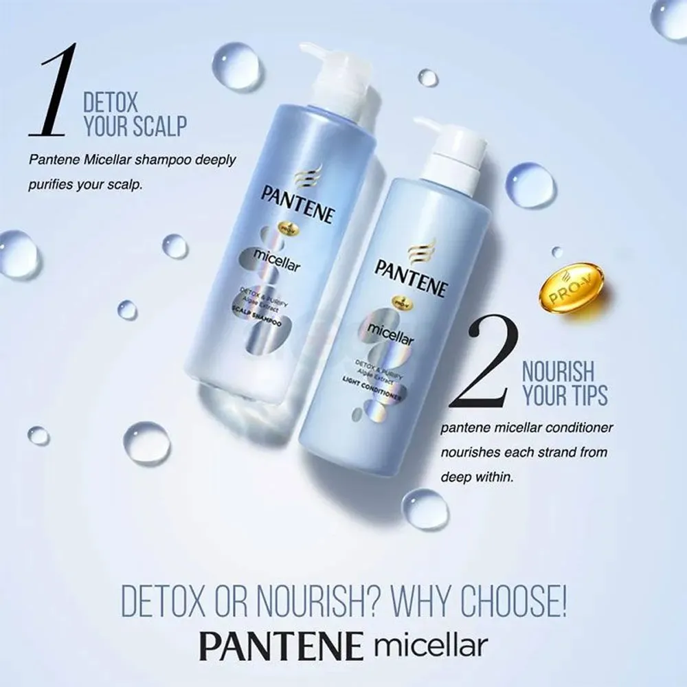 Pantene Micellar Detox & Purify Algae Extract Scalp Shampoo 530ml  