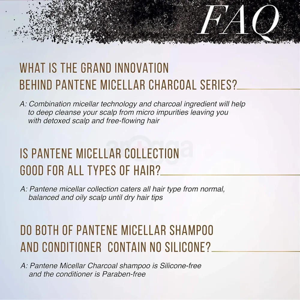 Pantene Micellar Detox & Scalp Cleanse White Charcoal Extract Scalp Shampoo 530ml  