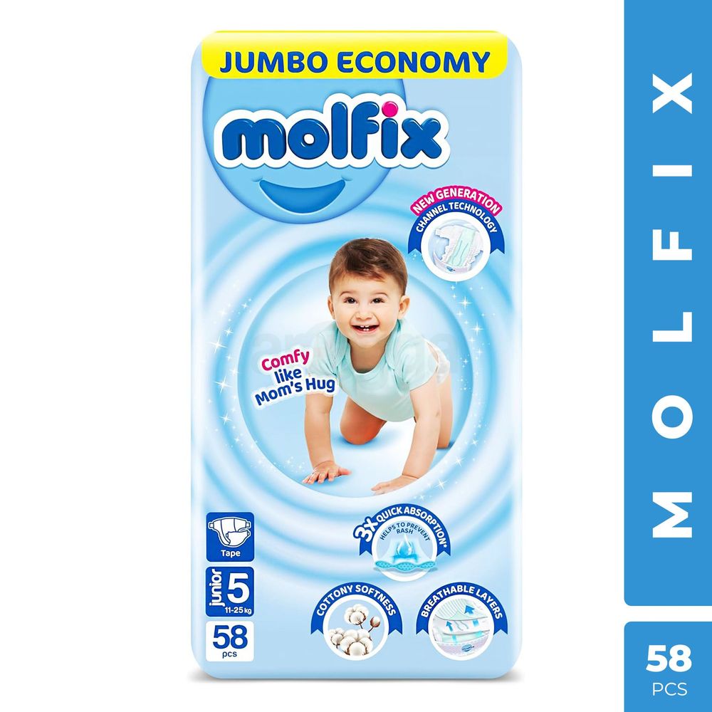 Molfix Diapers Jumbo Junior (11-25kg) 58 Pcs  