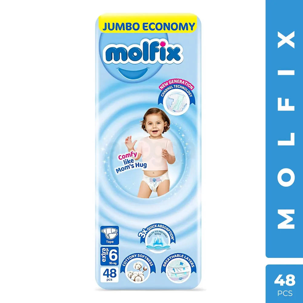Molfix Diapers Jumbo Ex.Large 6 (16+kg) 48 Pcs  