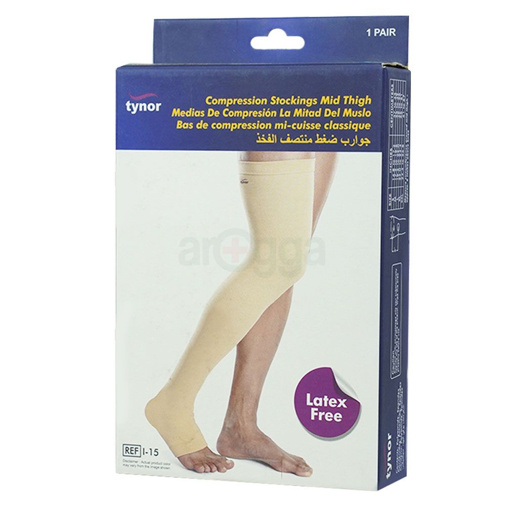 Compression Stockings Mid Thigh-I-15 (Tynor) L  
