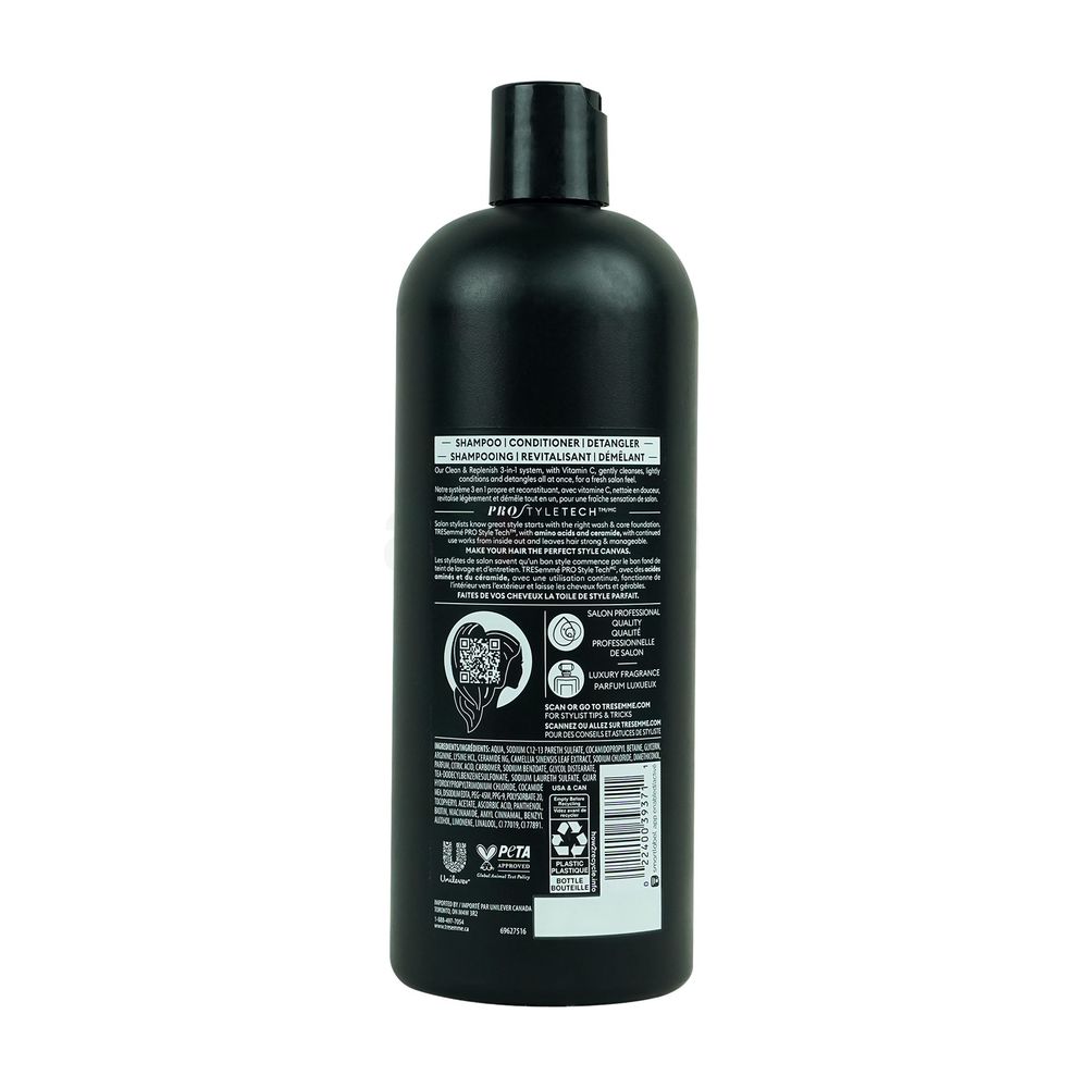 Tresemme Clean & Replenish + PRO VITAMIN C & Green Tea 3 in 1 Shampoo & Conditioner  