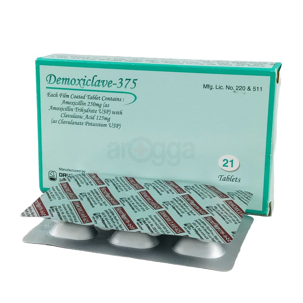 Demoxiclave 375 250mg+125mg Tablet