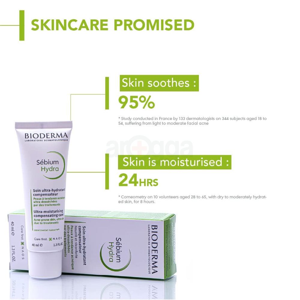 Bioderma Sebium Hydra Ultra Moisturising Compensating Care Moisturiser for Acne Prone Skin  