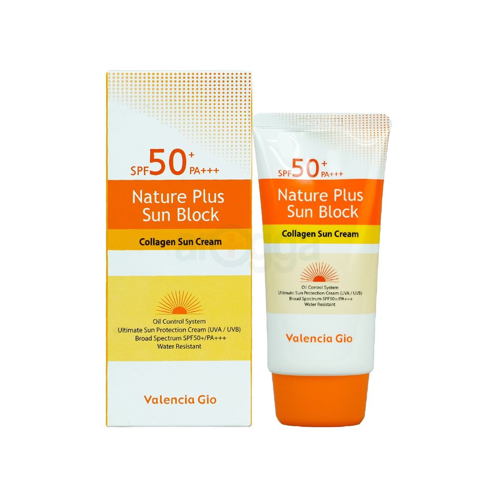 Valencia Gio Nature Plus Sun Block Collagen Water Resistant Sun Cream SPF 50+ PA+++  