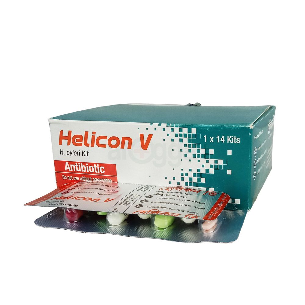 Helicon V 20mg+500mg+500mg Tablet