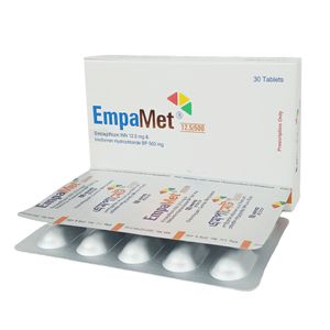 Empamet 12.5/500 12.5mg+500mg Tablet