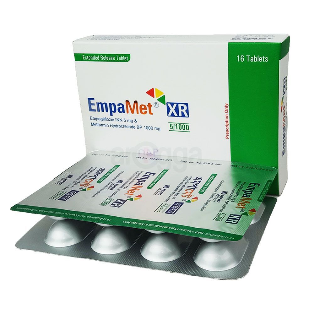 Empamet XR 5/1000 5mg+1000mg Tablet