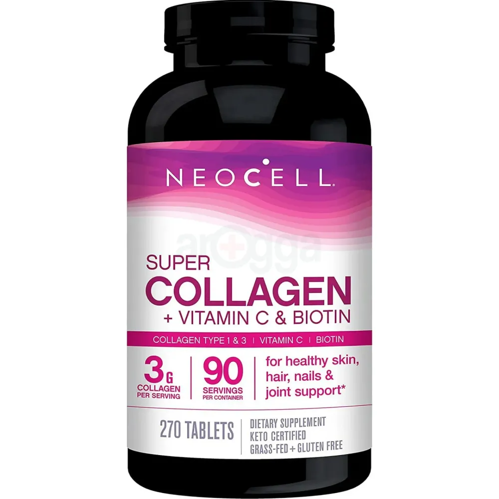 NeoCell Super Collagen With Vitamin C and Biotin, Skin, Hair and Nails Supplement, Includes Antioxidants, Tablet, 270 Count  