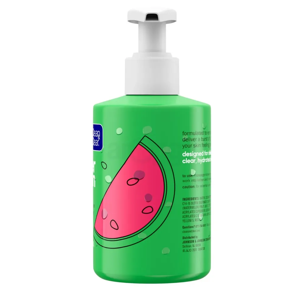 Clean & Clear Oil-free & Hydrating Watermelon Gel Cleanser to Gently Cleanse & Quench Dry, Thirsty Skin  