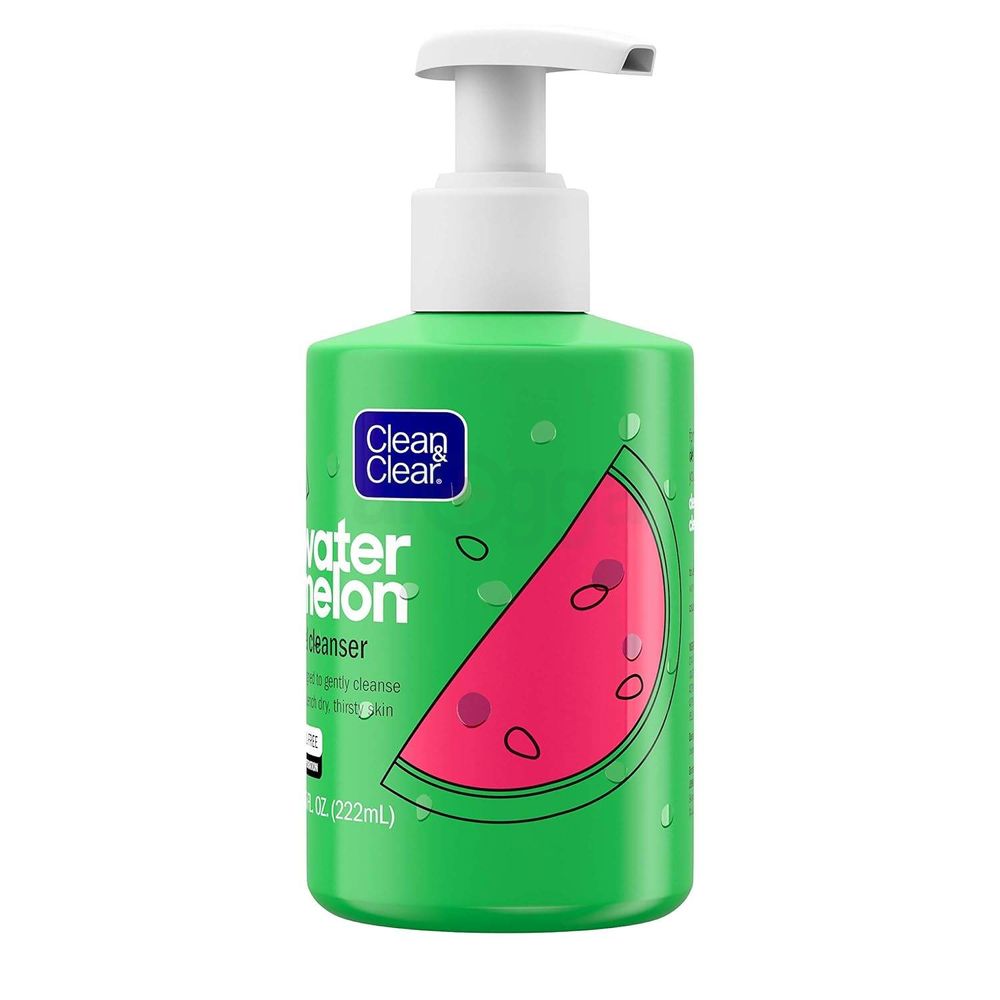 Clean & Clear Oil-free & Hydrating Watermelon Gel Cleanser to Gently Cleanse & Quench Dry, Thirsty Skin  