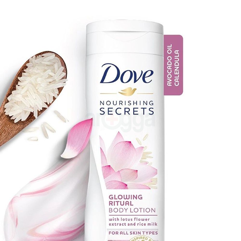 Dove Nourishing Secrets Glowing Ritual Body Lotion with Lotus Flower Extract and Rice  