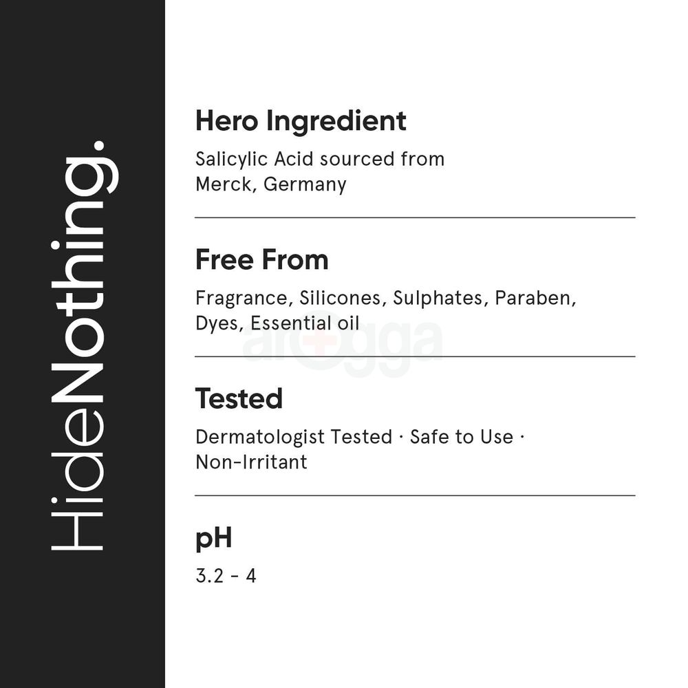 Minimalist Salicylic Acid 02% Face Serum for Reducing Acne, Blackheads & Excessive Oil  