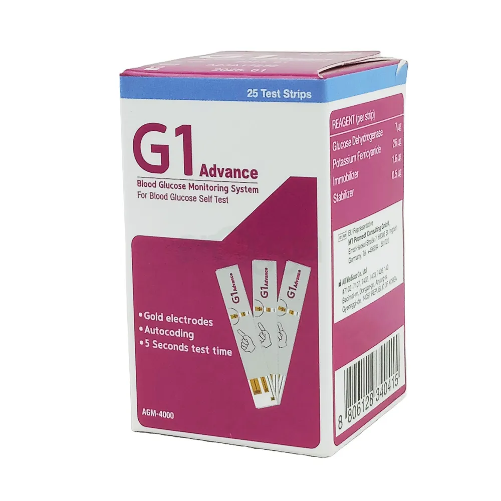 G1 Advance Blood Glucose Strip 25's Pack  