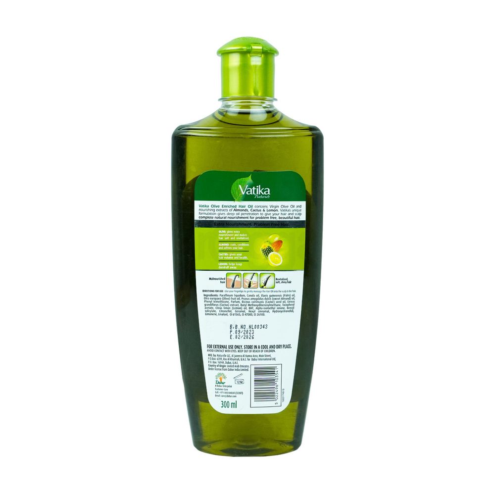 Vatika Naturals Olive Enriched Hair Oil with Vitamins-A, E, F for Hair Nourishment & Protection  