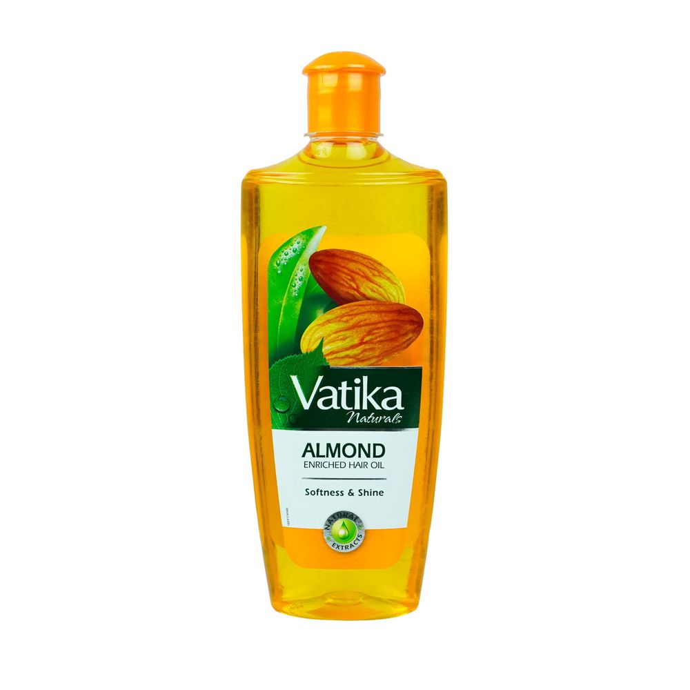 Vatika Naturals Almond Enriched Hair Oil with Vitamins-A, E, F for Soft & Shiny Hair  