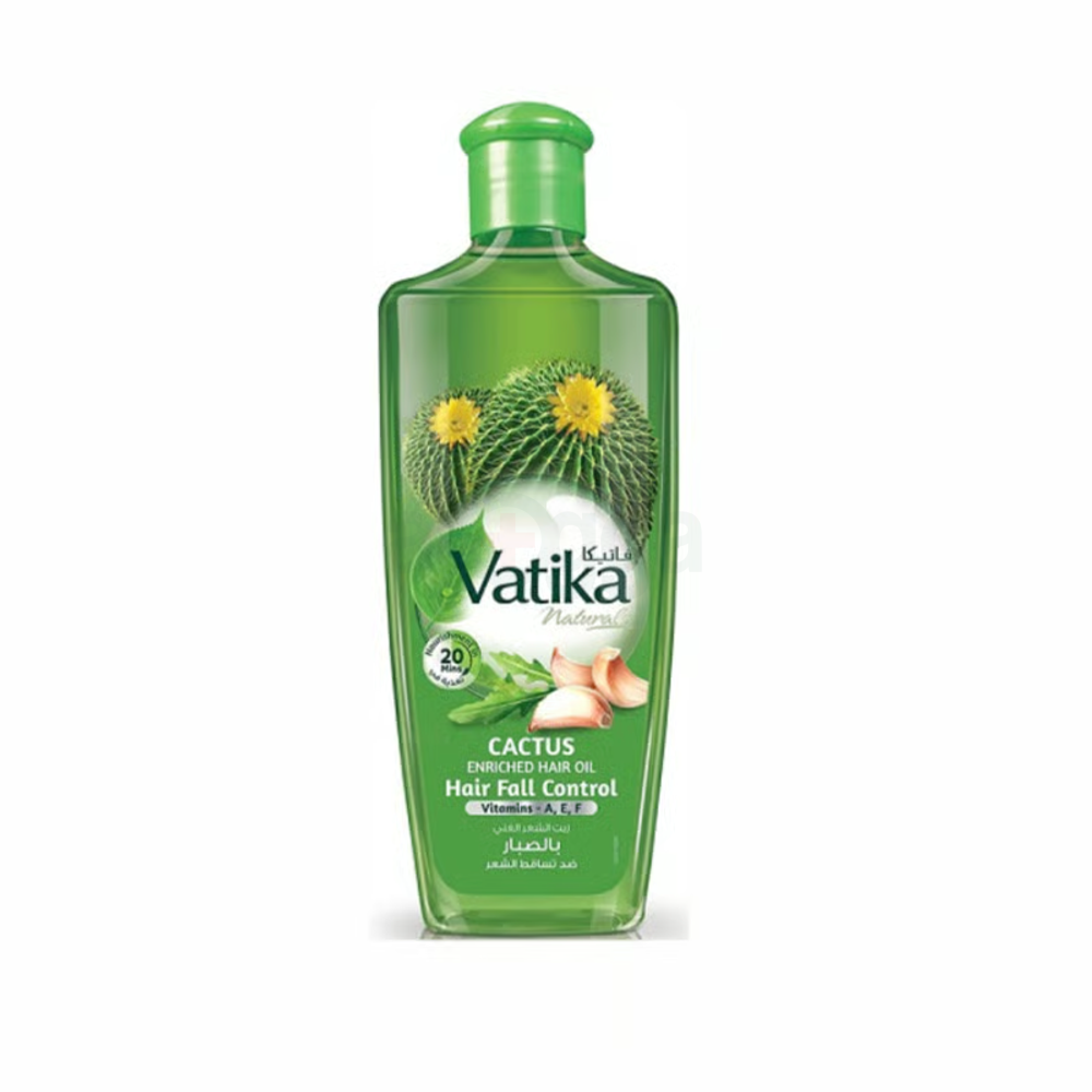 Vatika Naturals Cactus Enriched Hair Oil with Vitamins-A, E, F for Hairfall Control  