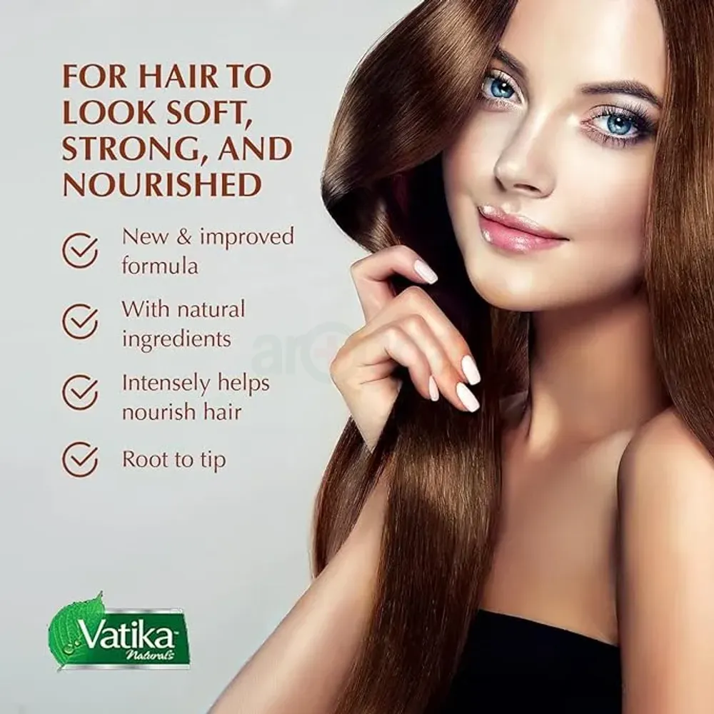 Vatika Naturals Garlic Enriched Hair Oil with Vitamins-A, E, F for Natural Hair Growth  