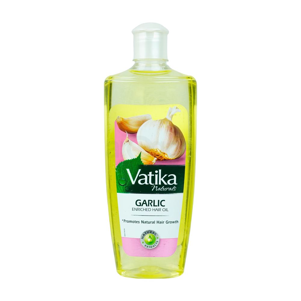 Vatika Naturals Garlic Enriched Hair Oil with Vitamins-A, E, F for Natural Hair Growth  