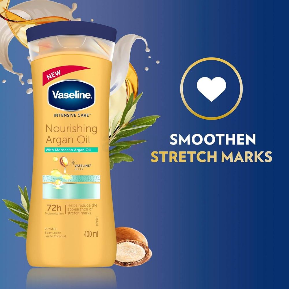 Vaseline Intensive Care Nourishing Argan Oil Moisturising Body Lotion with Moroccan Argan Oil 400ml  