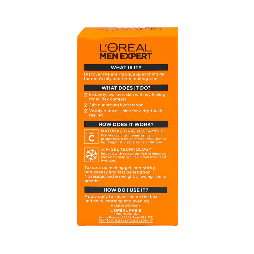 Loreal Paris Men Expert Hydra Energetic Anti-Fatigue Moisturizing 24H Quenching Gel  