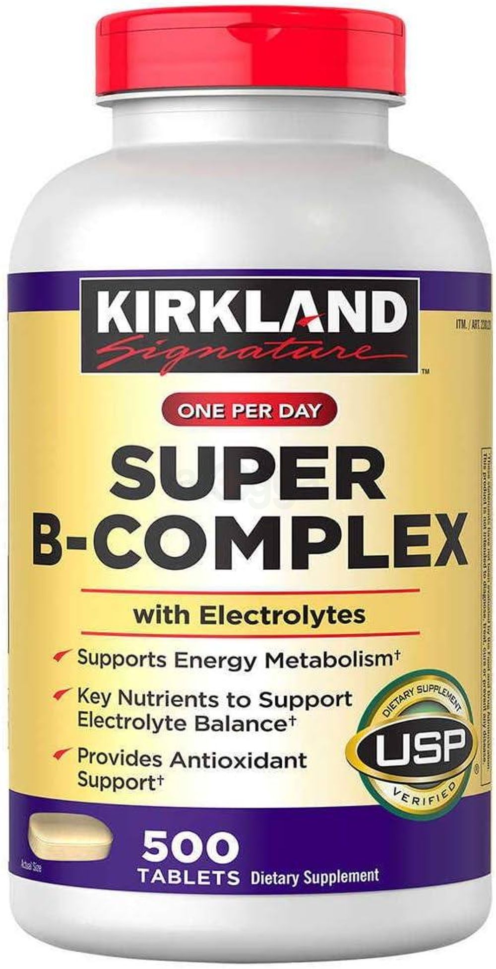 KIRKLAND Signature Super B-Complex With Electrolytes 500 Tablets  