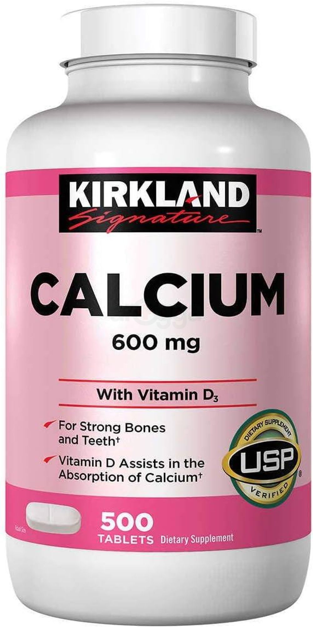 Kirkland Signature Calcium With Vitamin D3 500 Tablets  