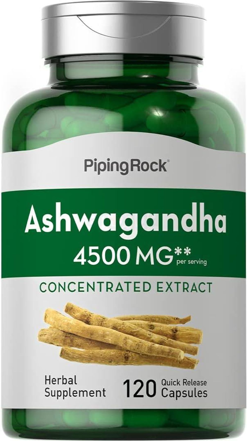 PipingRock Ashwagandha 4500mg | 120 Capsules  