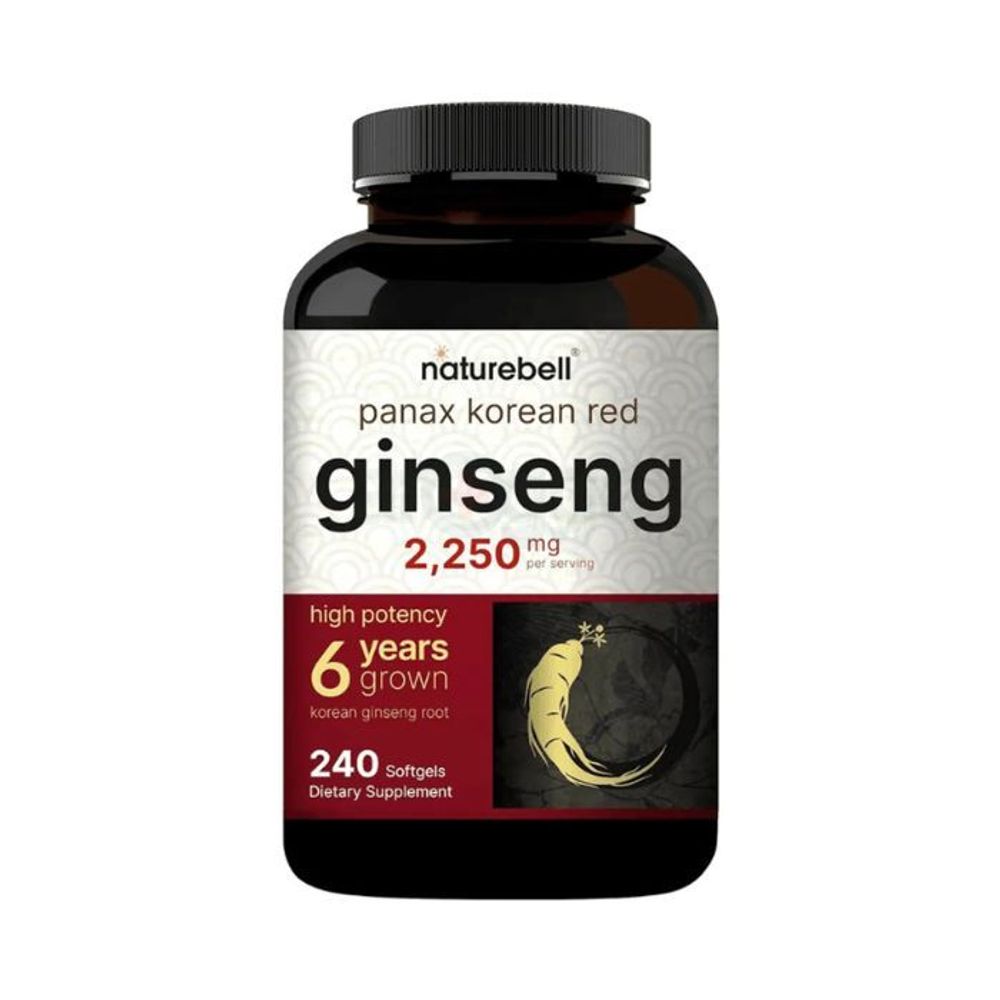 NatureBell Panax Korean Red Ginseng  2250mg 240 Capsules  