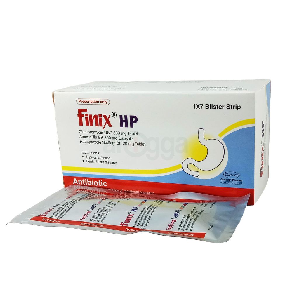 Finix HP 20mg+500mg+1gm Tablet