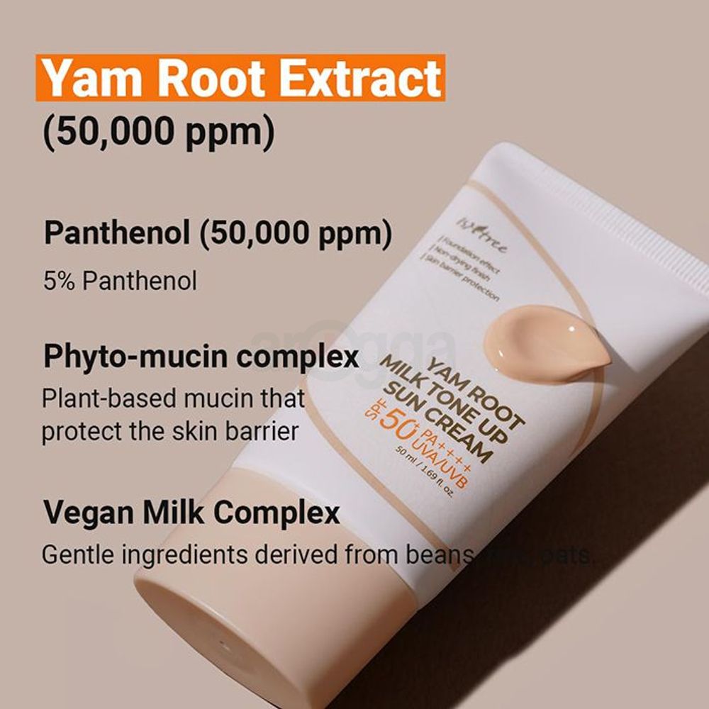 Isntree Yam Root Milk Tone Up Sun Cream SPF 50 PA++++ UVA/UVB  