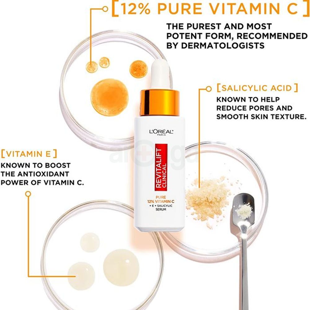 Loreal Paris Revitalift 12% Vitamin C+ E + Salicylic Acid  Tone-Pore-Line Serum  
